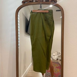 Zara green wrap skirt new with tags